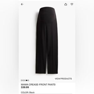 H&M MAMA CREASE-FRONT PANTS